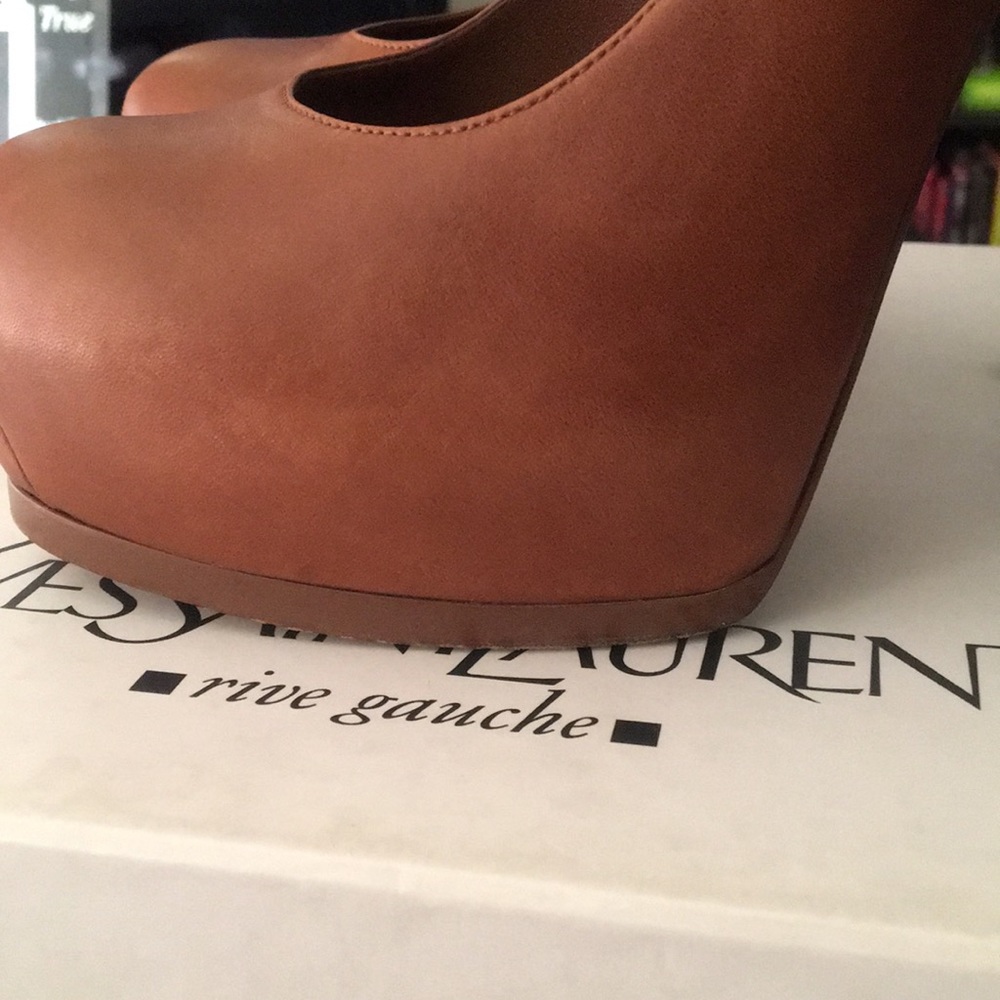 Ysl Tribtoo Pump Nappa Cognac Leather - image 6